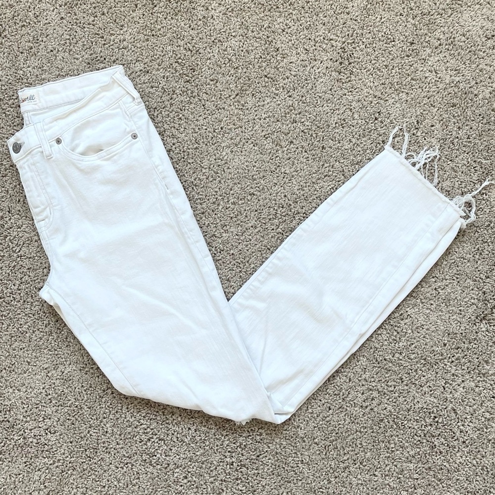 Madewell Alley Straight White Jeans